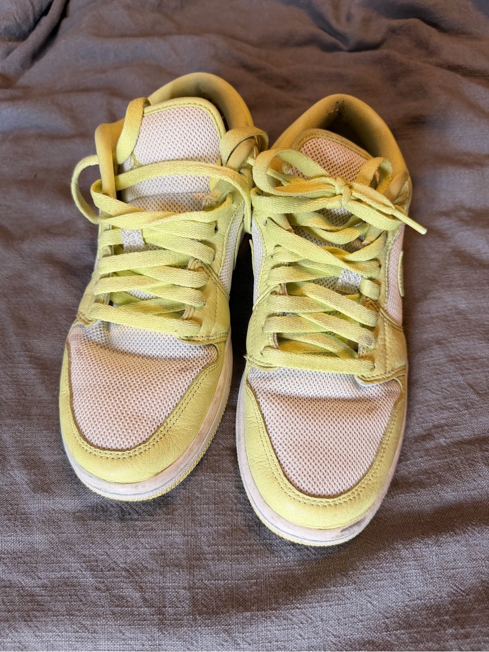 Jordan Yellow Low-Top Sneaker